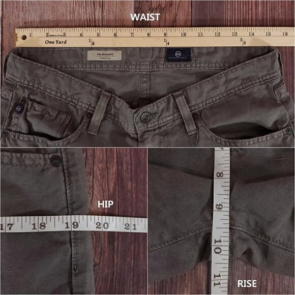 *READ* AG Adriano Goldschmied Mens Sz 31x33.5 The Graduate Tailored Leg Jeans - Picture 10 of 11